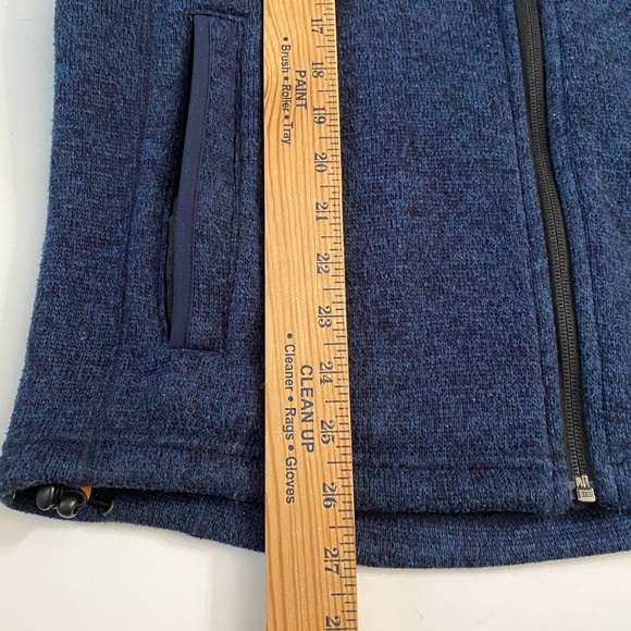 Orvis Vest Men Medium Blue Classic Fleece Full Zip Fly Fishing Zip Golf Pocket - Picture 6 of 11